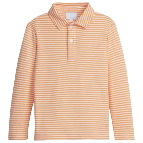 Long-sleeve Stripe Polo | Orange (7)