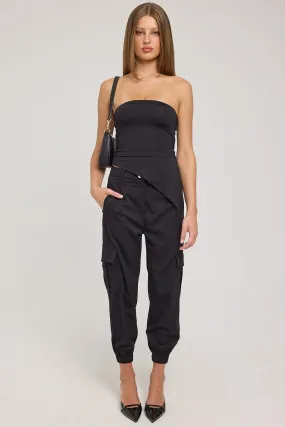 Luvalot Clothing Cuffed Cargo Pant Black