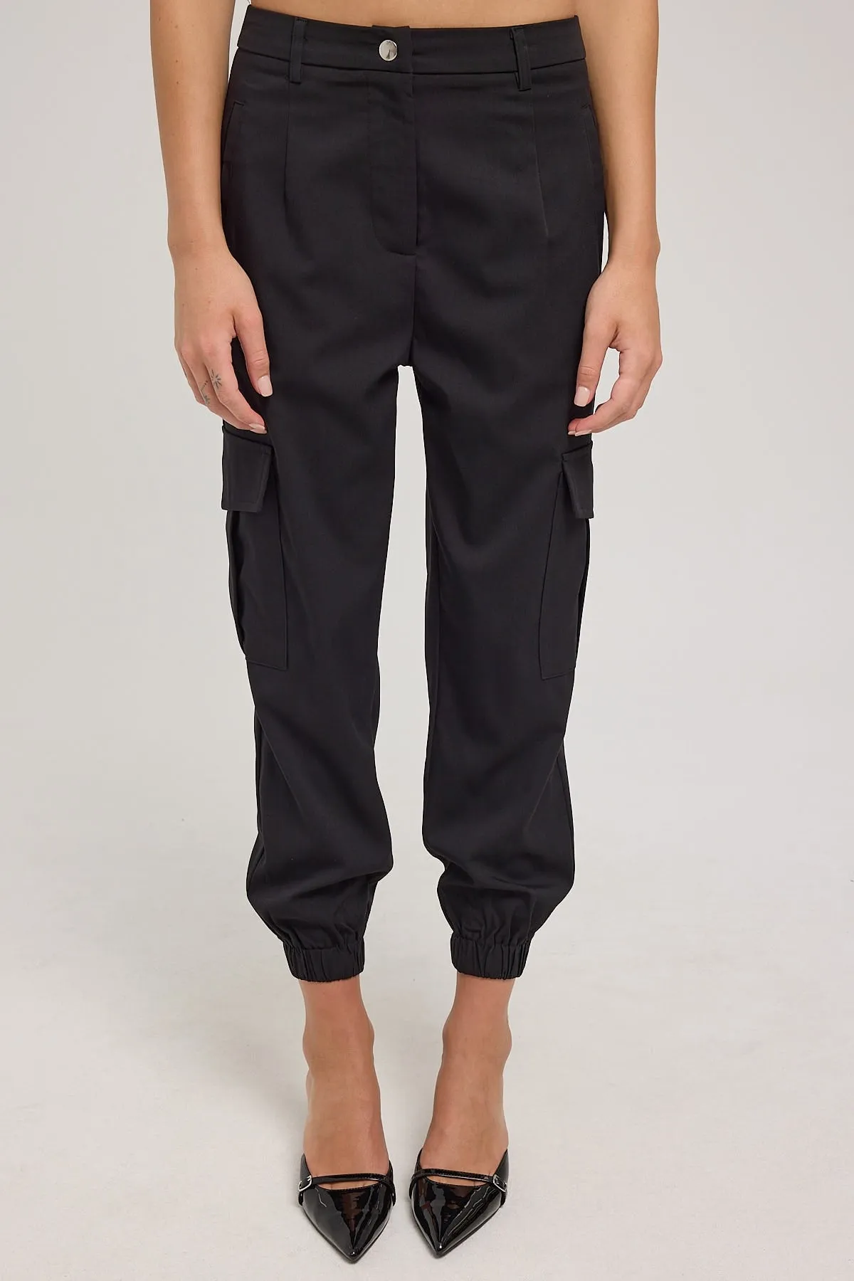 Luvalot Clothing Cuffed Cargo Pant Black