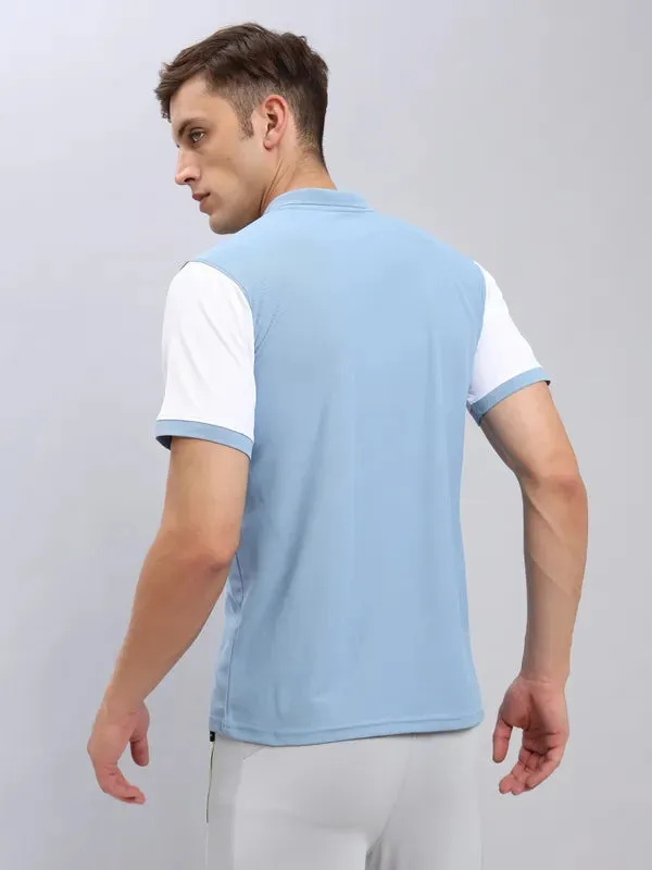 Men Colorblock Slim Fit Polo T-shirt with MATPIQ