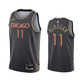 Men's Chicago Bulls DeMar DeRozan City Edition Jersey - Black