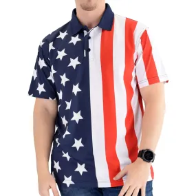 Men's Made in The USA Patriotic Tech Golf Polo