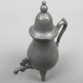 Miniature English Pewter Samovar Antique Victorian c1900