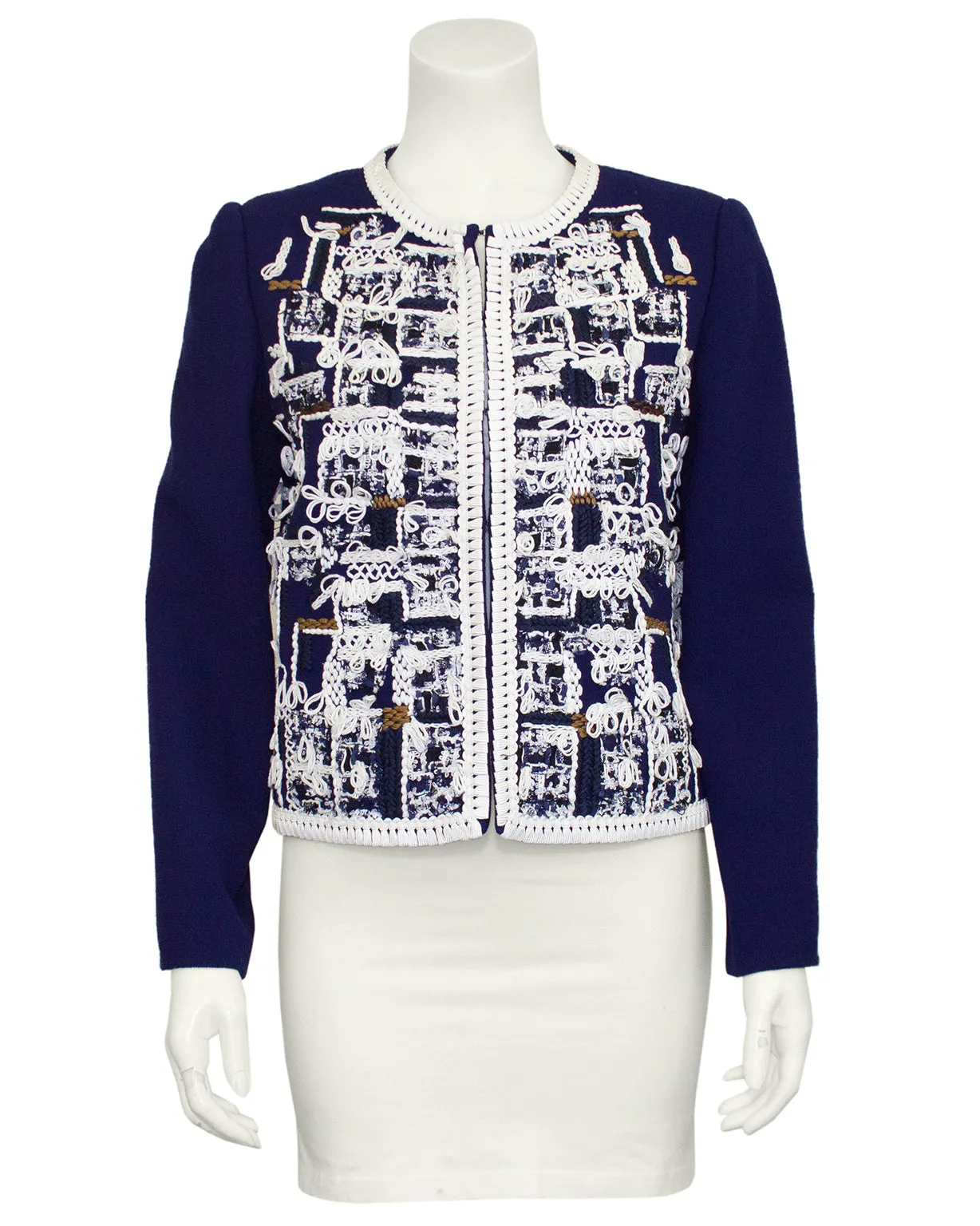 Navy 2011 Pre Fall Embroidered Jacket