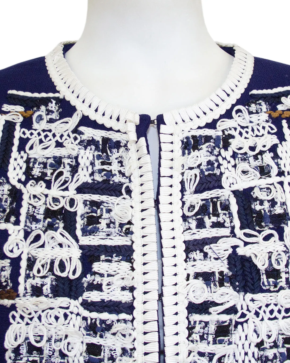 Navy 2011 Pre Fall Embroidered Jacket