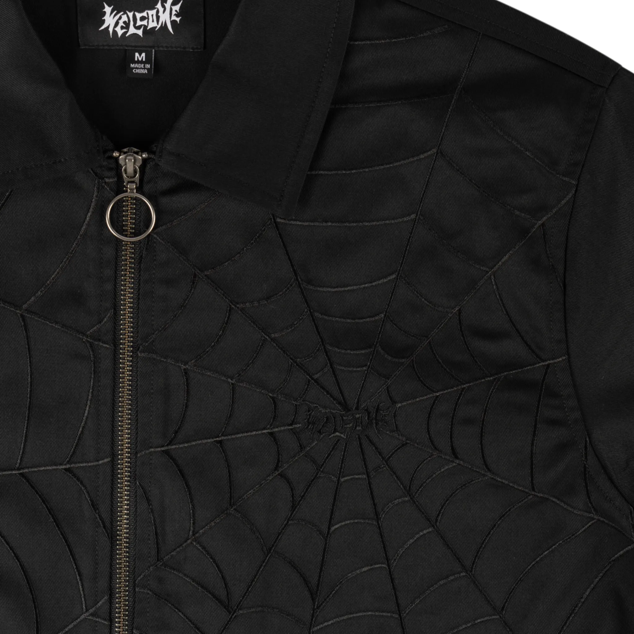 Nexus Twill Zip Work Shirt w/Spider Web Embroidery