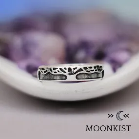 Oak Tree Engraved Narrow Wedding Band | Moonkist Designs