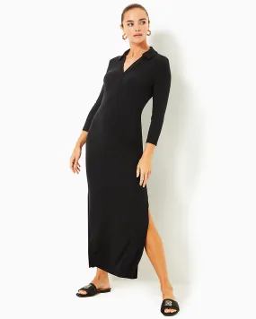 Ollie Three Quarter Sleeve Maxi Polo Dress