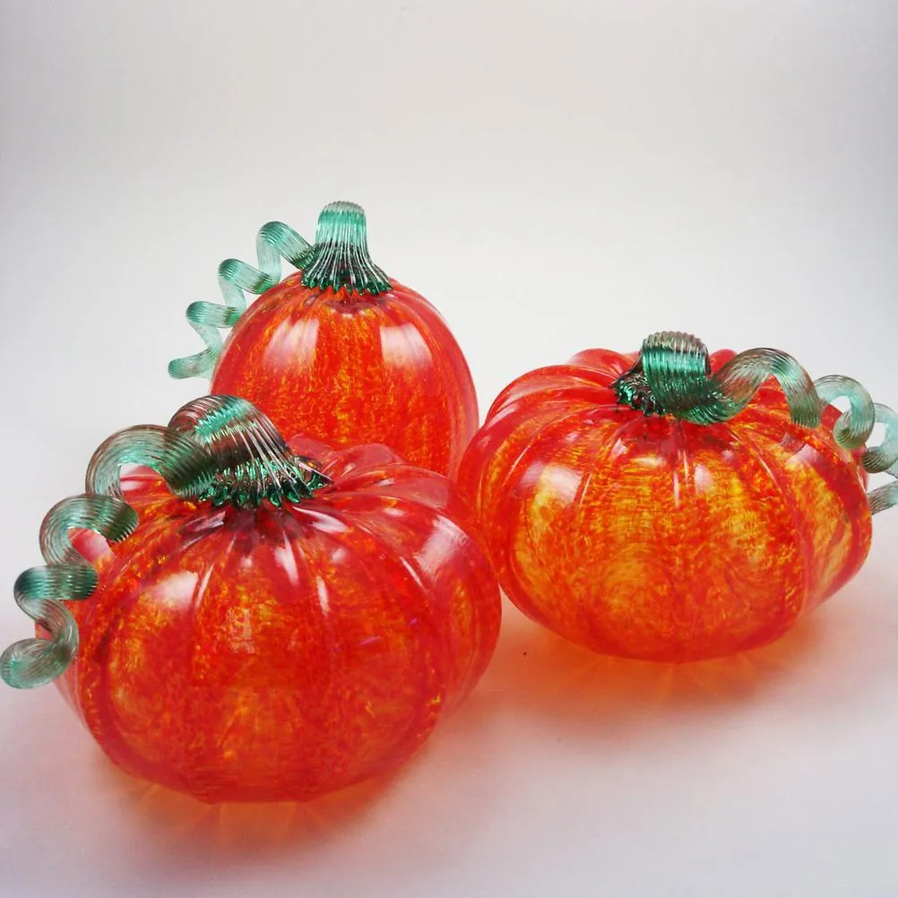 Orange Glass Pumpkin - Luke Adams - Three Sizes