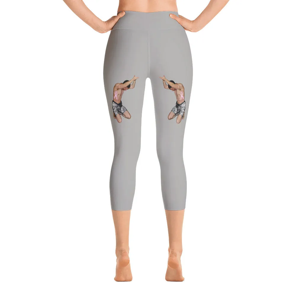 Our best viral leggings gray woman power white lettering