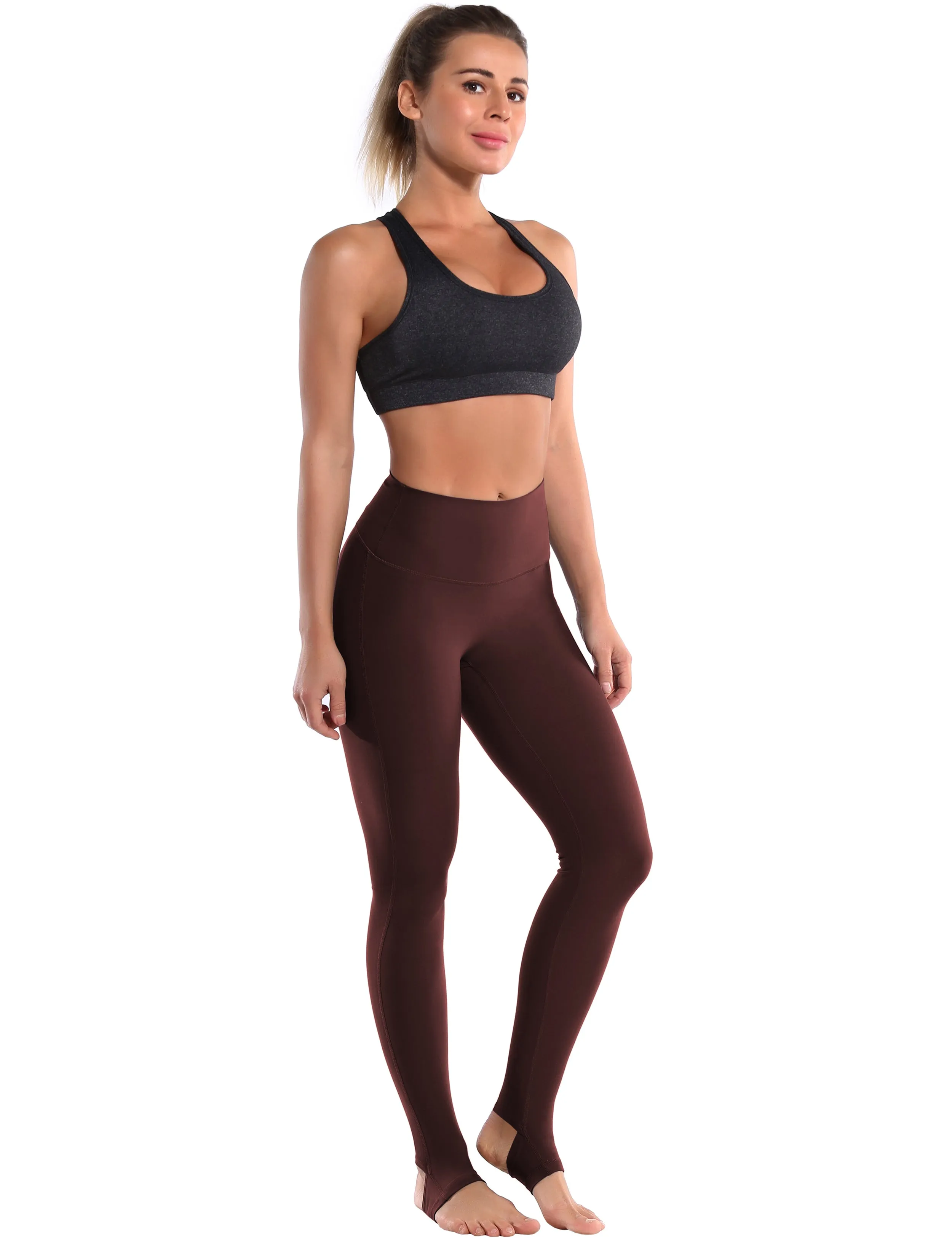 Over the Heel Yoga Pants mahoganymaroon