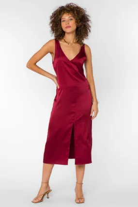 Pandora Crimson Slip Dress