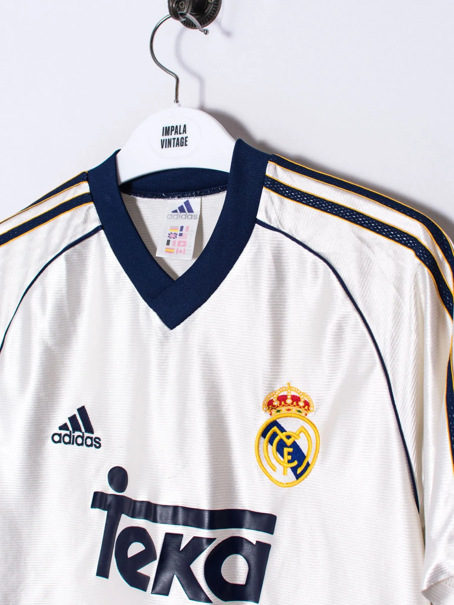 Real Madrid Adidas Official Football 99/00 Home Jersey