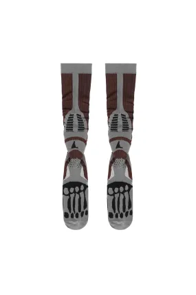 ROA - BONES LONG SOCKS DARK BROWN