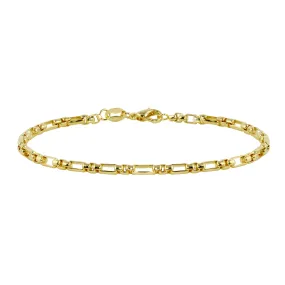 Rounded Figaro Gold-filled Chain Bracelet