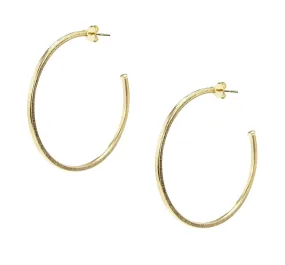 Sheila Fajl Perfect Square Tube Hoop Earrings in Gold Plated