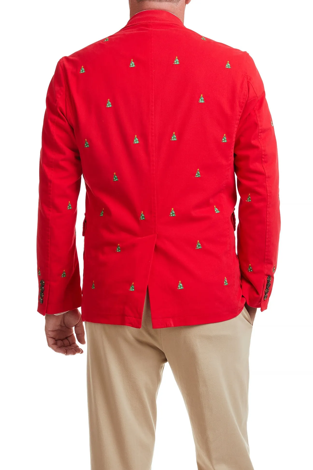 Spinnaker Blazer Bright Red with Christmas Trees