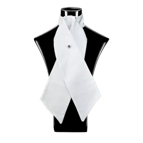 Style Stock Pre-Tied White Pique Stock Tie