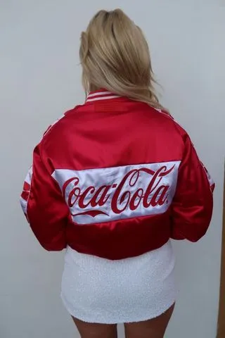 Team Coca Cola Bomber Jacket - Red, Black & Wht