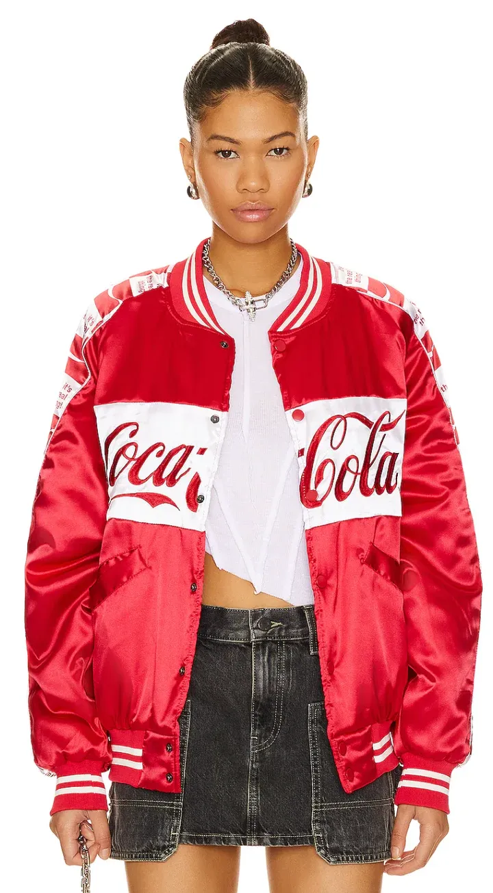 Team Coca Cola Bomber Jacket - Red, Black & Wht