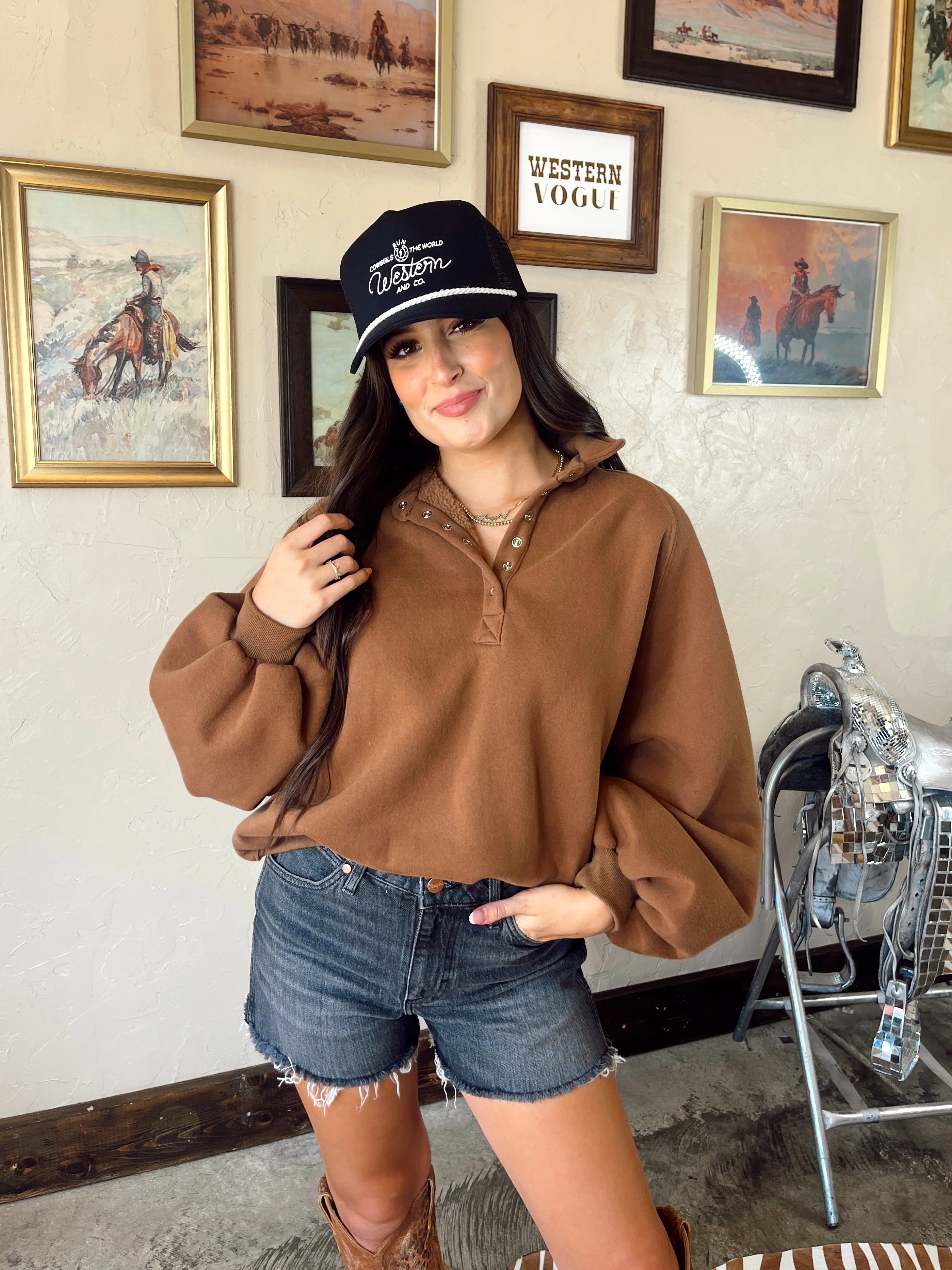 The Piper Sweatshirt in Brown