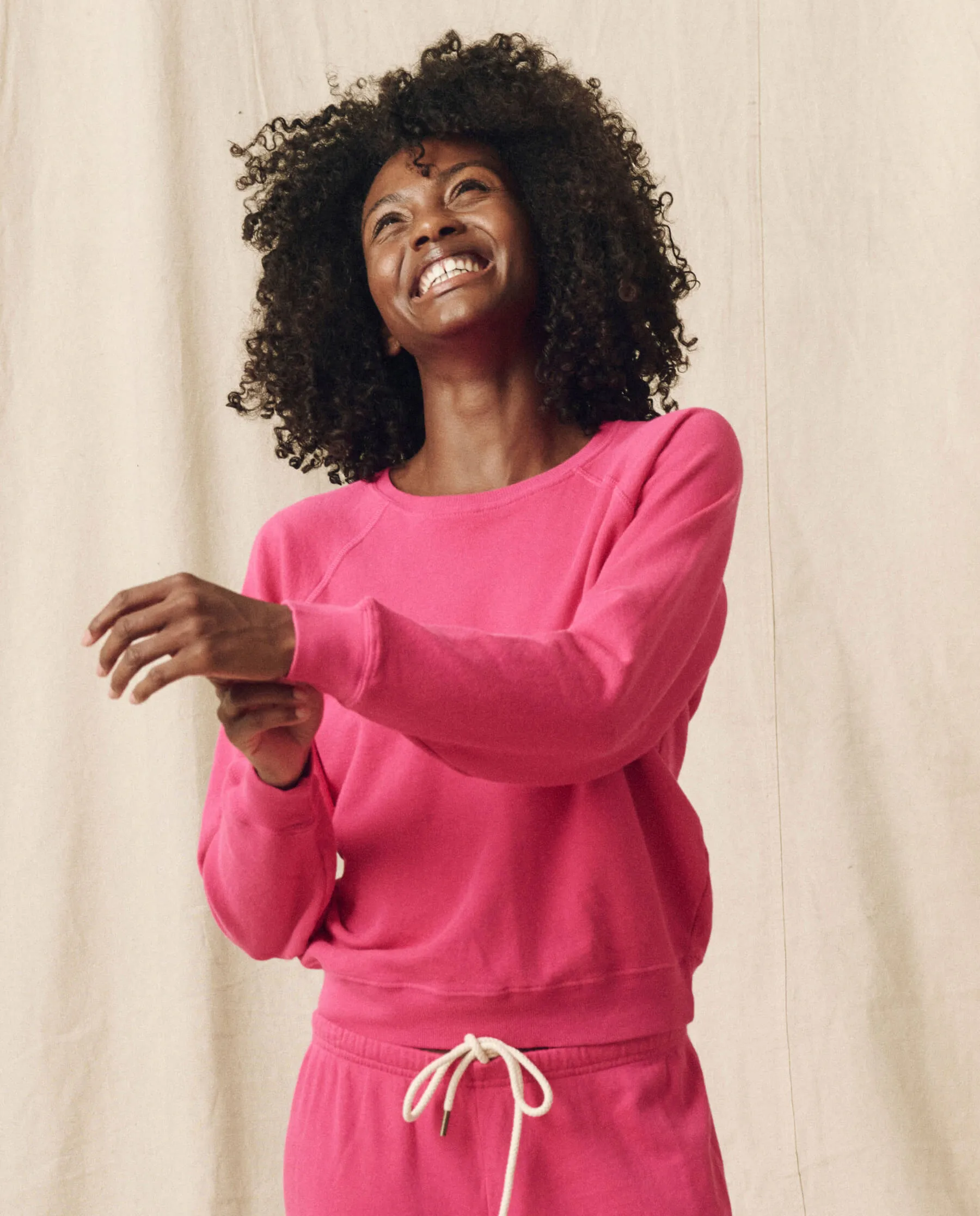 The Shrunken Sweatshirt. Solid -- Fuchsia