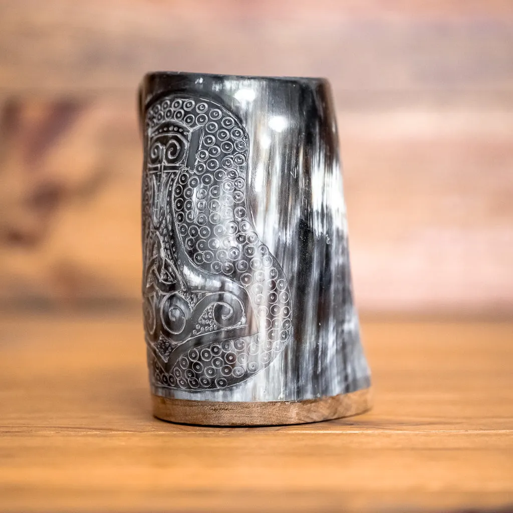 Thor's Hammer Carved Tankard