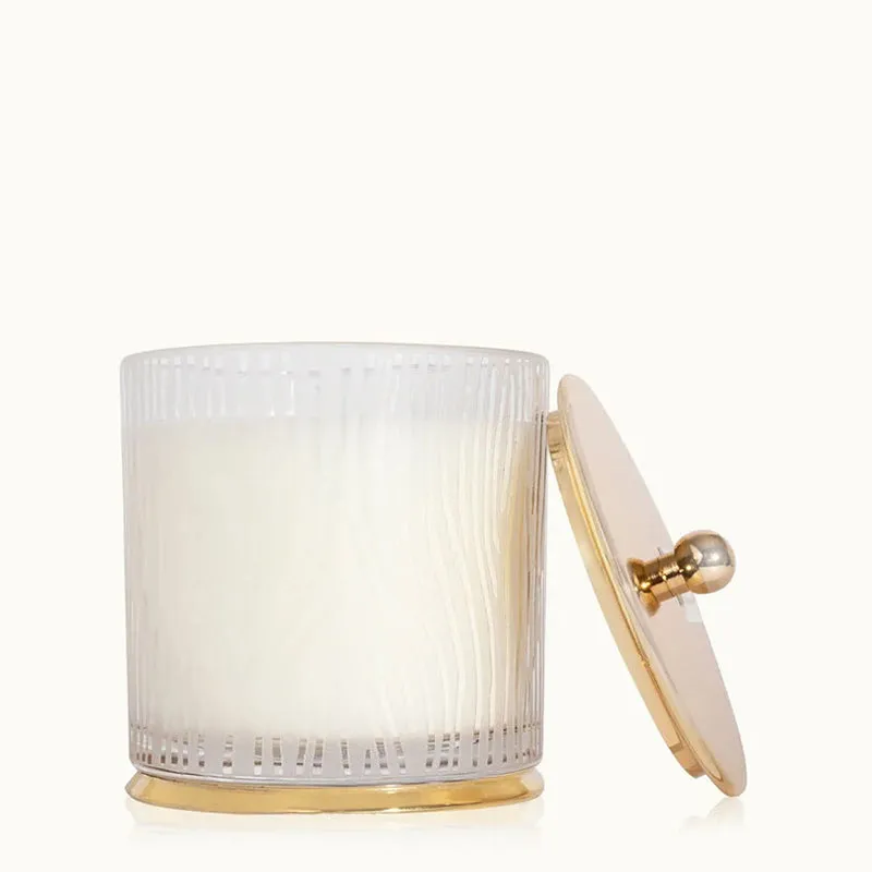 THYMES | Frasier Fir Large Frosted Wood Grain Candle