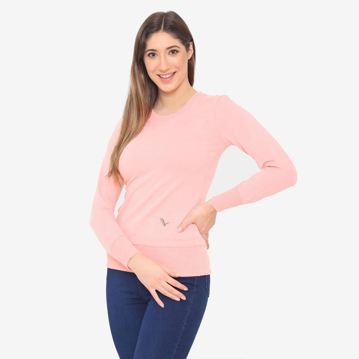 Women's Plain Sweatshirt - Orchid Pink