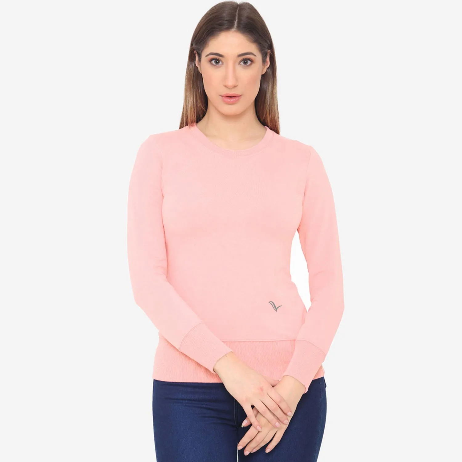 Women's Plain Sweatshirt - Orchid Pink