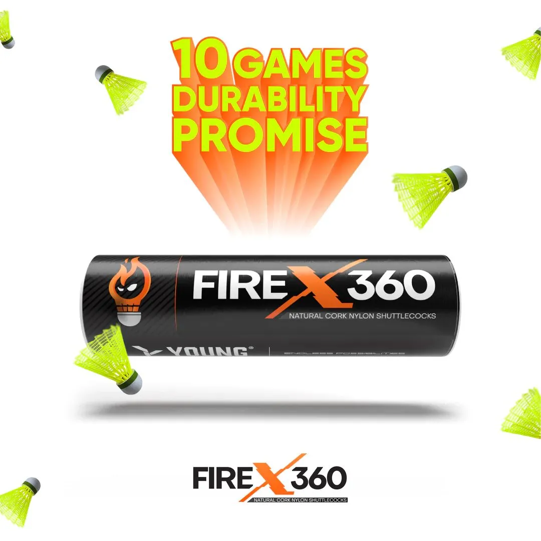 Young Fire X 360 Nylon Badminton Shuttlecock